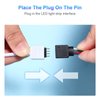 6 Pieces 4 Pin RGB Extension Cable LED Strip Connector Cord Wire Solderless Strip Jumper Cables Kit with 12 Pieces Pin Connector for 5050 3528 RGB LED Strip Light (White,1.6 FT, 3.3 FT, 6.6 FT)