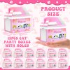 37 Pcs Adopt A Cat Party Favors Include 12 Foldable Kitten Boxes 12 Mini Stuffed Cat 12 Card 1 Stand for Adopt A Kitty Party Favors Cat Party Supplies Gifts