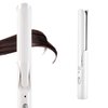 Fuyuteen Hair Straightener and Curler 2 in 1 with Curls Bangs 1 1/4-Inch Flat Iron Curling Iron for Short Long Fine Hair Travel,Ceramic Coating,Anti-Scald,Fast Results,Smooth Styles Hair Iron,White