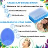 Cradle Cap Brush & Baby Comb Set - Newborn Bath Essentials | Baby Cradle Cap Treatment | Baby Scalp Scrubber (6-Pack)