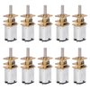 CNBTR 12mm DC Speed Reduction Gear Motor Gearwheel Replacement for GA12-N20 1000RPM Miniature Metal Electric 6V(DC1.5 to 12.0V) with 10mm Output Shaft Set of 10