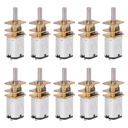 CNBTR 12mm DC Speed Reduction Gear Motor Gearwheel Replacement for GA12-N20 1000RPM Miniature Metal Electric 6V(DC1.5 to 12.0V) with 10mm Output Shaft Set of 10