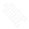 Set of 3 White Flexible Ladders for Wrestling Action Figures