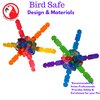 Bonka Bird Toys 2201 Pk2 Mini Stick Ball Foot Talon Craft Part Cage Fun Parakeet Conure African Grey and Similar Sized Birds