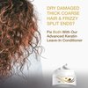 Vitamins Leave in Conditioner Cream - Indulgent Anti Frizz Conditioning for Curly Hair - Curl Defining Styling Detangler for Thick Coarse Natural Dry Damaged Hair (Keratin)