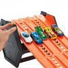 Hot Wheels Track Builder Action, Roll Out Raceway, Track Set with 5 Lane Racetrack and Toy Storage Bucket, Includes 1 Toy Car, Toys for Ages 4 to 10, One Pack, HGK41