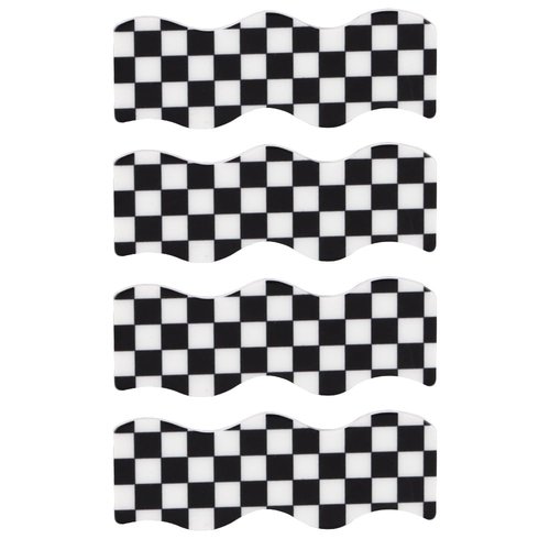 Checkered Flat Hair Clip for Women Black and White Wavy Edge Alligator Clips Creaseless Barrettes...