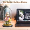 QARULUS Owl Flower Bouquet Building Set Plants Friend Set Adults Bonsai Tree Party Favors for Kids Animal Building Blocks Set Valentine's Birthday Gift for Girlfriend Boys Girls Age 6-12+(Owl Garden)