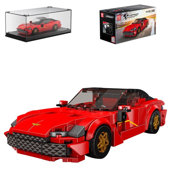 Mould King Speed Champion Car Building Sets with Acrylic Display Case, DBS Super Model Car Kits Building Toys, 27063 Toy Cars Building Blocks, Races Car Building Kits for Adults and Kids 8+(354PCS)