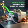 Grootpow PPS01 Premium Bypass Pruning Shears, Aluminum Construction Garden Clippers with SK5 Carbon Steels Blades, 4-Point Pivot Design, 5/8” Garden Shears with Ergonomic Handles for Gardening