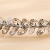 Teyglen Silver Thin Full Rhinestone Headband Hair Band Handmade Full Crystal Hair Hoop for Women Girl