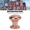 SPYMINNPOO 8Pcs 1:12 Scale Miniature Round Head Knobs, Metal Dollhouse Door Handle Knobs Furniture Knobs Accessories ( Bronze)