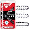 KAKEI 16 Inch Chainsaw Chain 3/8" LP Pitch, 043" Gauge, 56 Drive Links Fits Milwaukee M18, Dewalt and More, R56 (3 Chains)