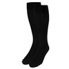 Truform Compression Socks, 15-20 mmHg, Women's Dress Socks, Knee High Over Calf Length, Black Rib Knit, Medium