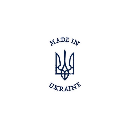 Lasting 1-2 Weeks Words Juice Temporary Tattoo Ink Semi Permanent for Adults Woman Stylized of Ukrainian Coat Arms on White Stamp with Nati Navy Blue that Look Real Men Women Chest Neck Arm (4 Sheets)
