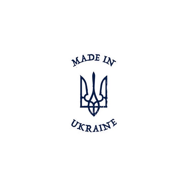 Lasting 1-2 Weeks Words Juice Temporary Tattoo Ink Semi Permanent for Adults Woman Stylized of Ukrainian Coat Arms on White Stamp with Nati Navy Blue that Look Real Men Women Chest Neck Arm (4 Sheets)