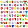 100 Pack Squishies Toys, Tiny Mochi Squishy Fidget Toys Random Bulk Party Favors for Kids 4- 8 8-12 Goodie Bag Pinata Stocking Stuffers Classroom Prizes Treasure Box Egg Fillers Girls