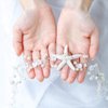 CASDRE Starfish Bride Wedding Hair Vine Pearl Bridal Headpiece Beach Wedding Hair Accessories for Women and Girls(A Silver)