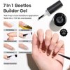 Beetles Builder Gel 7 in 1 Gel Polish 15ml Clear Builder Strengthener Gel with Detachable Liner Nail Brush for structure gel for nails Art Design Holiday Gift for Women