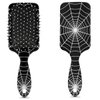 Detangler Hair Brush Black Spider Web Hairbrush for Kids Boys Girls, Glide Through Tangles with Ease and Massage Scalp, Smooth for All Hair Types (Wet Dry Thin Long Curly Hair)