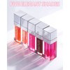 Hydrating Plumping Lip Glow Oil,Tinted Lip Gloss,Transparent Toot Lip Oil,Long Lasting Moisturizing Clear Glow Reviver Lip Oil for Lip Care Dry Lips,Women's Day Makeup Gift for Women(#001 Pink)