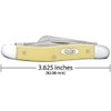 Case XX WR Pocket Knife Madium Stockman With Synthetic Handle, Carbon Steel CV Blades, Length Closed: 3 5/8 Inches (Yellow Synthetic)