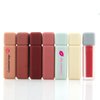COSIDEA 22pcs empty 6ml square lip gloss tubes, Pink frosted lipgloss tube container with wand and stopper