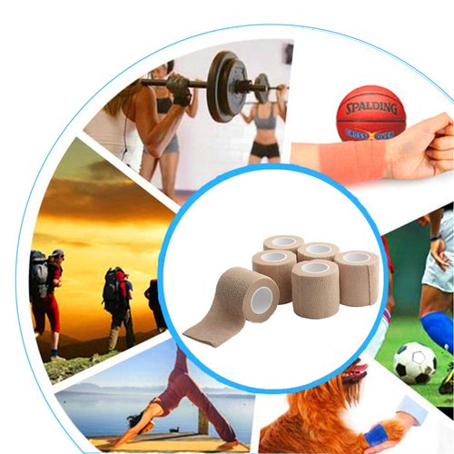 12 Pack 2" x 5 Yards Self Adhesive Elastic Bandage Wrap Stretch Self-Adherent Tape for First Aid,Sports, Wrist, Ankle (Skin Colors)