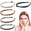 YuCool 5 Pcs Leather Headbands for Woman, Cute Knotted Fashion Headbands for Women Knotted Headband Non Slip Knot Thin Headbands Hair Styling Accessories Women Girls