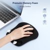 TECKNET Mouse Pad with Wrist Support, Ergonomic Gaming Mouse Pad Pain Relief, Portable Comfortable Mousepad for Computer, Laptop, Office, Home and Travel, Non-Slip Base, Waterproof Surface, Black