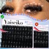 Fluffy Lash Clusters 300D Thick Long 12-25mm Volume Cluster Eyelash Extensions 224Pcs Wispy Individual Lashes D Curl Waterproof Eyelash Clusters Soft False Eyelashes DIY at Home, by Yaiseiko