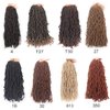 18 Inch 6 Packs New Faux Locs Crochet Hair Pre-Looped Wavy Black Soft Faux Locs Crochet Braiding Hair for Women Dreadlocks Hair Synthetic Hair Extensions (18 Inch,1B#)
