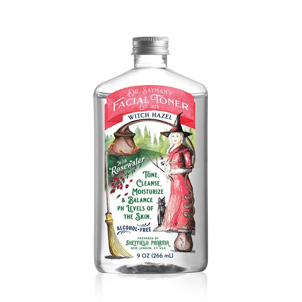 Dr. Saymans Alcohol-Free Facial Toner with Witch Hazel, Rosewater & Rice Protein, Removes Impurities & Hydrates Your Face, 9 oz