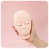 ANNAFRIS Lash Mannequin Head,Eyelash Extension Mannequin Head with 4 Pairs Replaced Eyelids,Mannequin Head for Lash Extension Training(Skin Color)