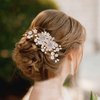 Bridal Crystal Rhinestone Hair Accessories: Pearl Flower Barrettes, Headpieces, and Hair Pins for Women and Girls
