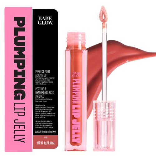 BABE ORIGINAL Glow Plumping Lip Jelly For Thicker Lips - High Shine Lip Gloss for Moisturizing, H...