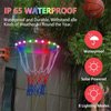 Led Lights Basketball Hoop,Remote Control Basketball Rim LED Light,Super Led light with 16 Colors , Waterproof,Super Bright to Play at Night Outdoors ,Good Gift for Kids Training and playing at night
