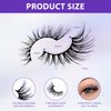Colored Lashes Fluffy Mink Eyelashes Blue End, 20mm Dramatic Cat-Eye Lashes that Look Like Extensions Wispy Faux Mink False Eyelashes Natural Look(5W-Blue)