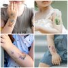 Oottati 18 Sheets Glitter Cute Temporary Tattoos Fairy-tale Dragon Panda Zebra Cat Tiger Sheep Rabbit Elephant Squirrel Animal Suit for Kids Adults