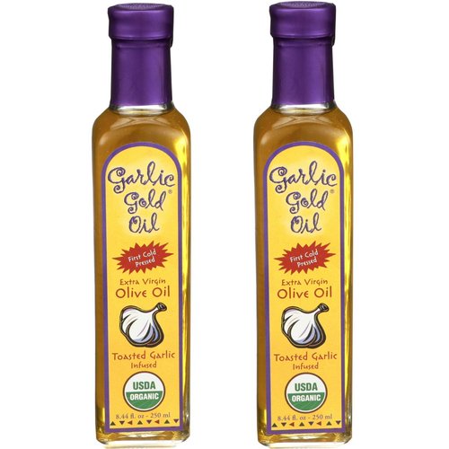 Certified Organic Extra Virgin Olive Oil - Infused with toasted Garlic, Low FODMAP, by Garlic Gol...