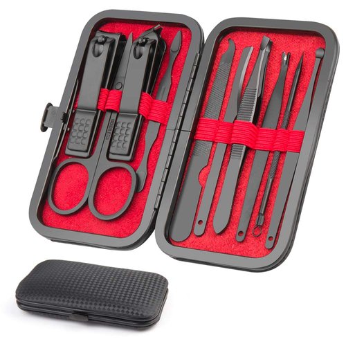 Manicure Kit, Okom Mens Grooming Kit, Nail Care Kit, Manicure Kit for Men, Mens Nail Grooming Kit, Nail Kit,Manicure Set Nail Clippers Nail File, Stocking Stuffers Christmas Gifts for Men, Mens Gifts
