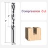 SpeTool Compression Spiral Router Bit 1/2 Inch Shank 3 Inch Cutting Length Extra Long UP&Down CNC Router Bits for Woodworking Milling Slot Mortise