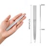 6 Pieces Diamond Nail File Stainless Steel Double Side Nail File Metal File Buffer Fingernails Toenails Manicure Files for Salon and Home (Sliver, 5 Inch)