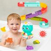 Interactive Bathtub Slide Set - Bath Slide Set with Bathtub Slide, Waterfall, Marble Run, Spinning Pinwheels, and Unique Squirt Toys (Turtle, Walrus, and Starfish) - Stong Suction Cups
