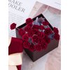 Bencailor 24 Pieces Red Rose Bridal Hair Pins Flower Hair Clips U Shaped Hair Jewelry Accessories for Bridal Wedding Dance Birthday Woman Girls Small Bobby Pins for Hair