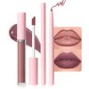 evpct Retractable 1Pcs Lip Liner Pencils and 1 Pcs Lip Gloss Makeup Set for Shaping & Sculpting Lips, Rose Red Long-Lasting Waterproof Matte Rich Lip Colors Liner Crayon Liquid Lipstick 08#
