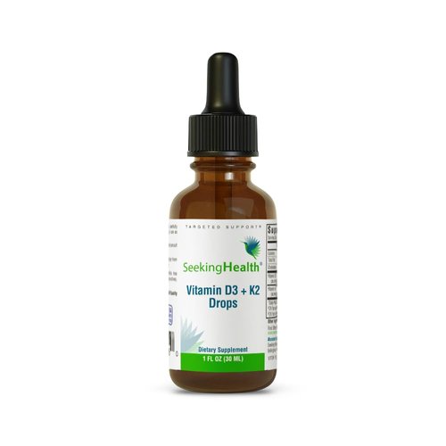 Seeking Health Vitamin D3 + K2 Drops - Liquid Vitamin D &amp; K Supports Immune System Function &amp; Bon...
