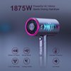 PRETFY Portable Hair Dryer, 1875W Professional Ionic Hair Blow Dryer with Diffuser, Lightweight Design, Fast Drying, Low Noise, Foldable Small Hair Dryer for Home, Travel, Salon (Gray)