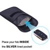 Wisdompro Faraday Bag for Key Fob, 2 Pack WP4694 RFID Key Fob Protector RF Car Signal Blocking Faraday Cage Protector, Anti-Theft Pouch, Anti-Hacking Case Blocker - Black