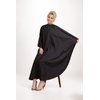 DB ZENGZI Hair Cutting Cape, Black Waterproof Nylon Barber Hair Styling Cape with Elastic Adjustment for Men and Women Adults (57 * 61 INCHE)